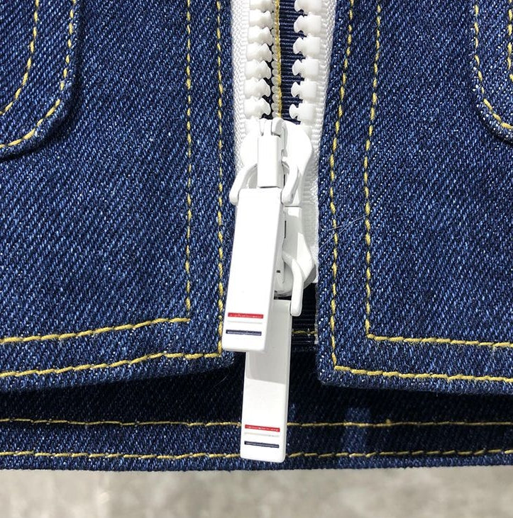 2025 Top-grade denim lambswool down jacket