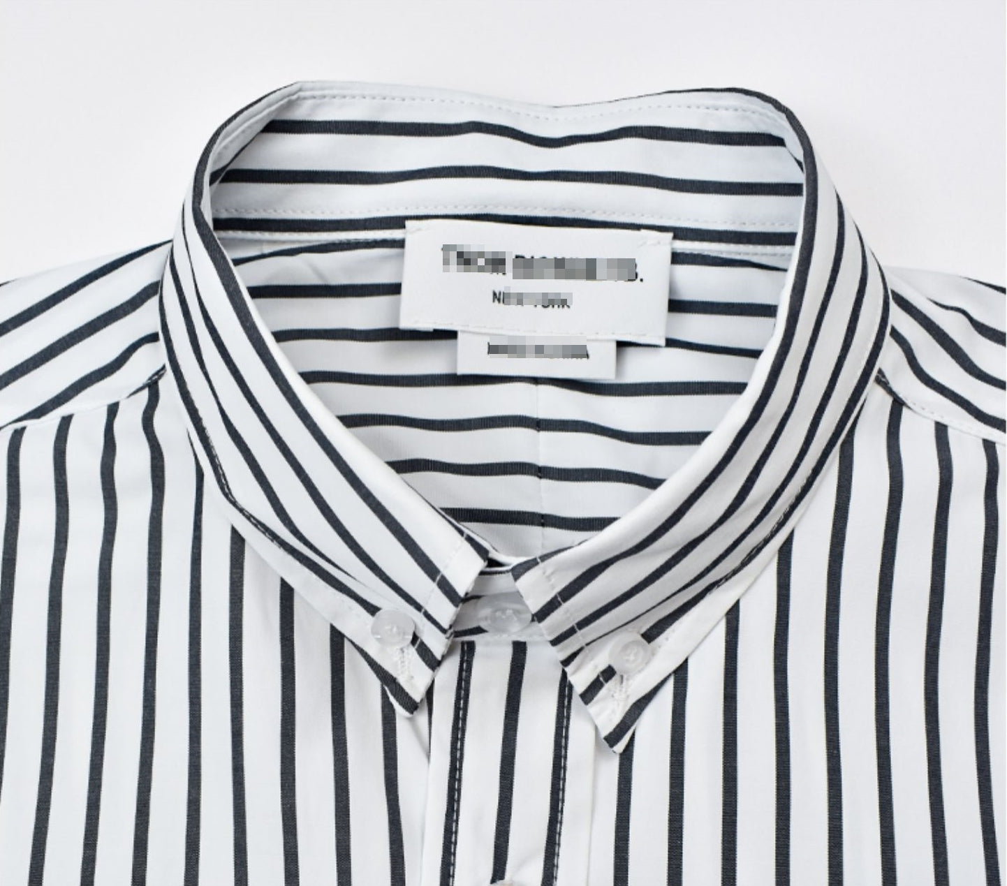 Thom BrowneMen's Striped Oxford Shirt - Premium Cotton Button Front Dress Shirt