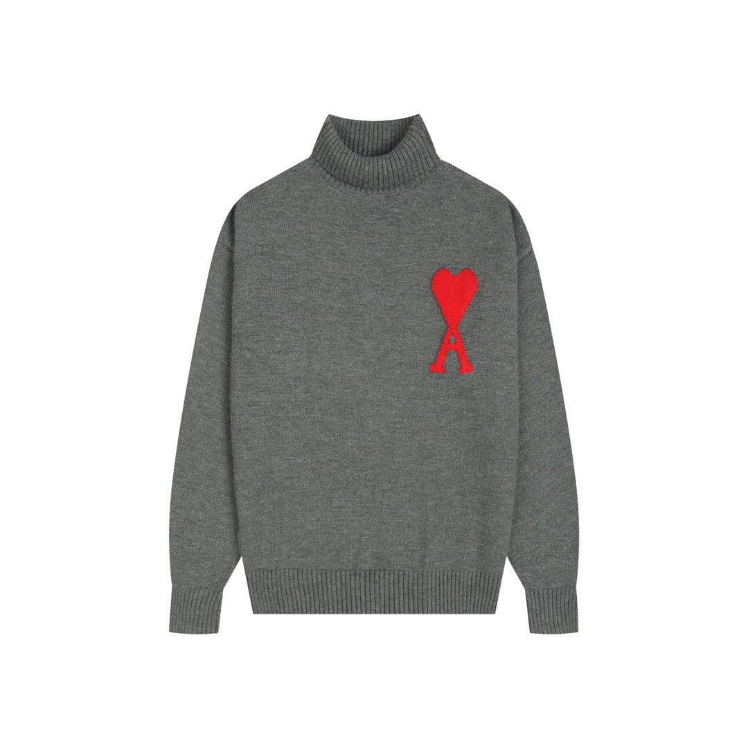AMI PARISTurtleneck Premium Alpaca Wool & Cotton Sweater (8 Colors)