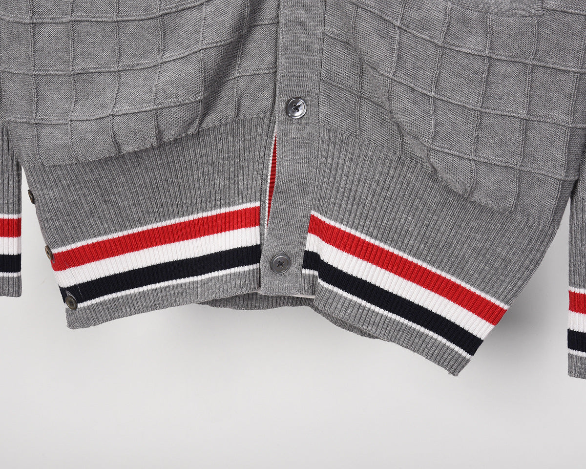 Premium Cotton V-Neck Cardigan - Classic Knit Sweater