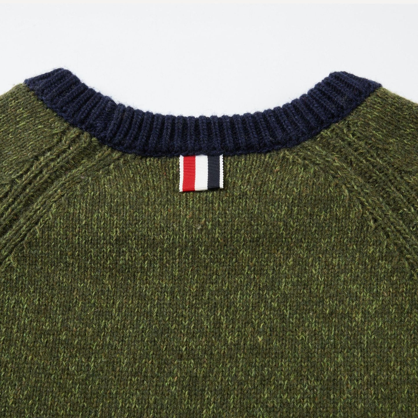 Thom Browne4-Bar Cotton Wool Knitted Cardigan - Premium Military Green