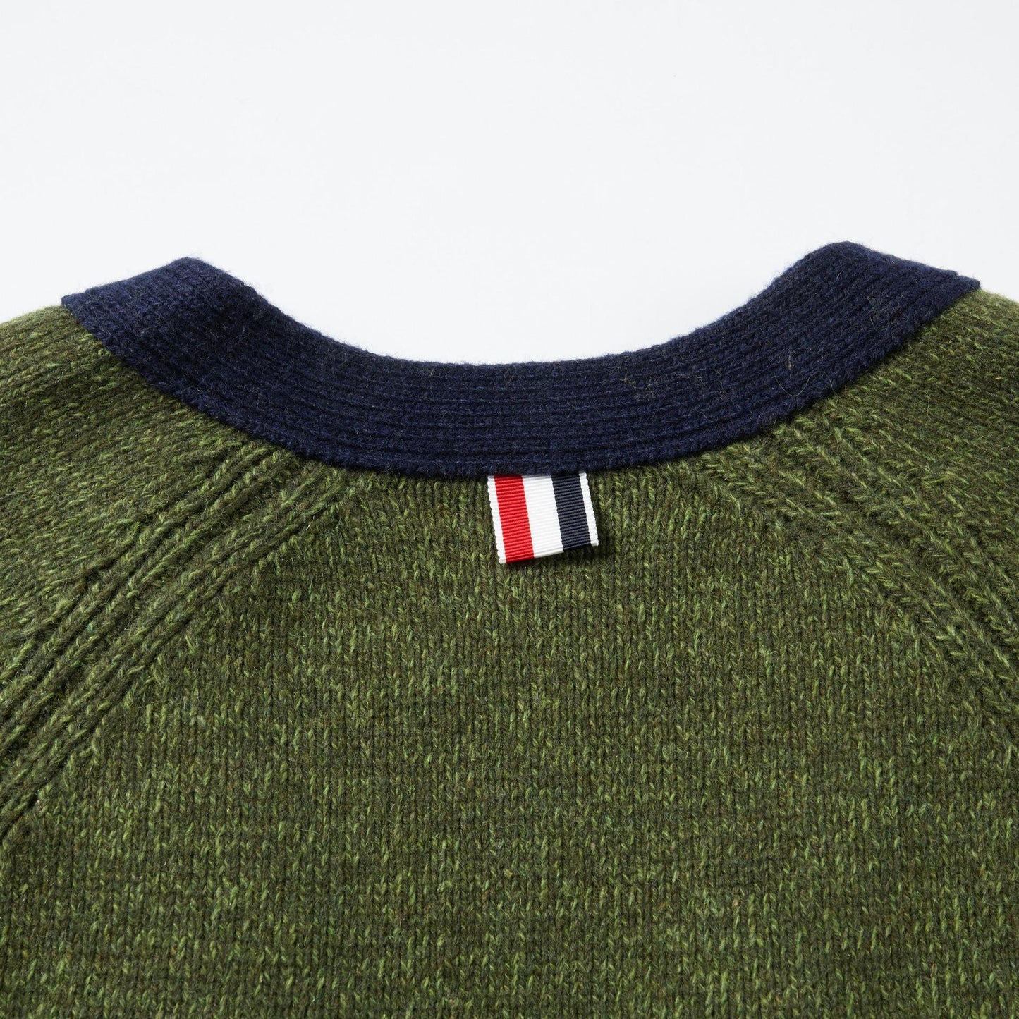 Thom Browne4-Bar Premium Cotton Wool Knitted Cardigan - Military Green