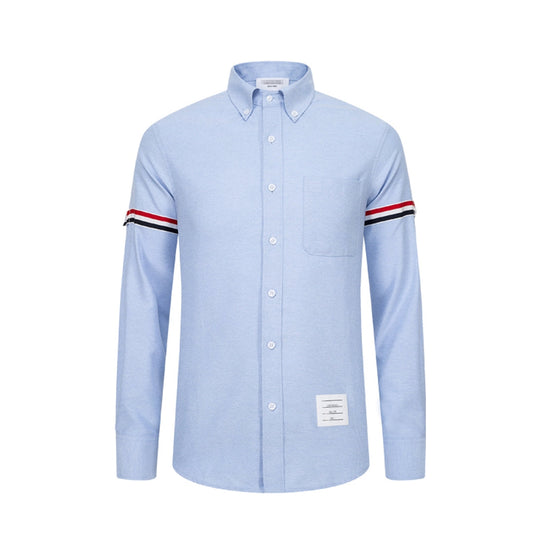 Men's Business Oxford Shirt - 100% Cotton Button-Front Dress Shirt