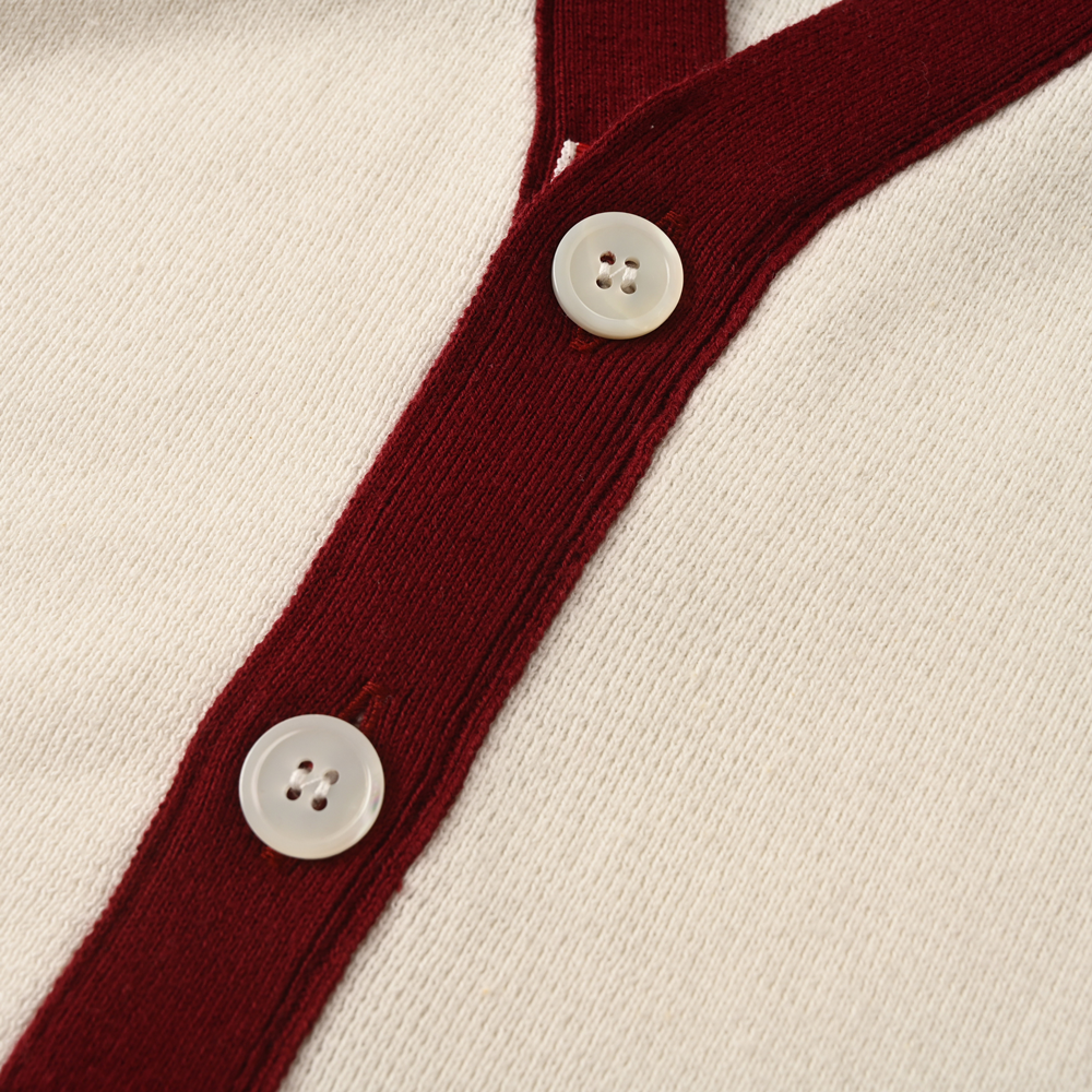 Thom BrowneClassic V-Neck Knitted Cardigan Sweater