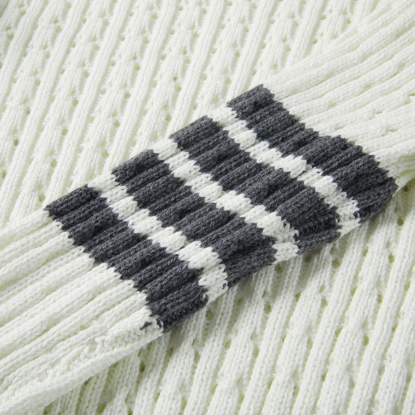 Thom BrowneWomen's Premium Wool Knit Sweater - Japanese Crafted Partial Button Front