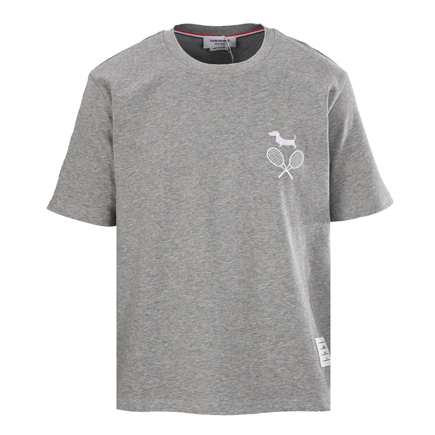 Men's T-Shirt with Puppy and Racket Embroidery