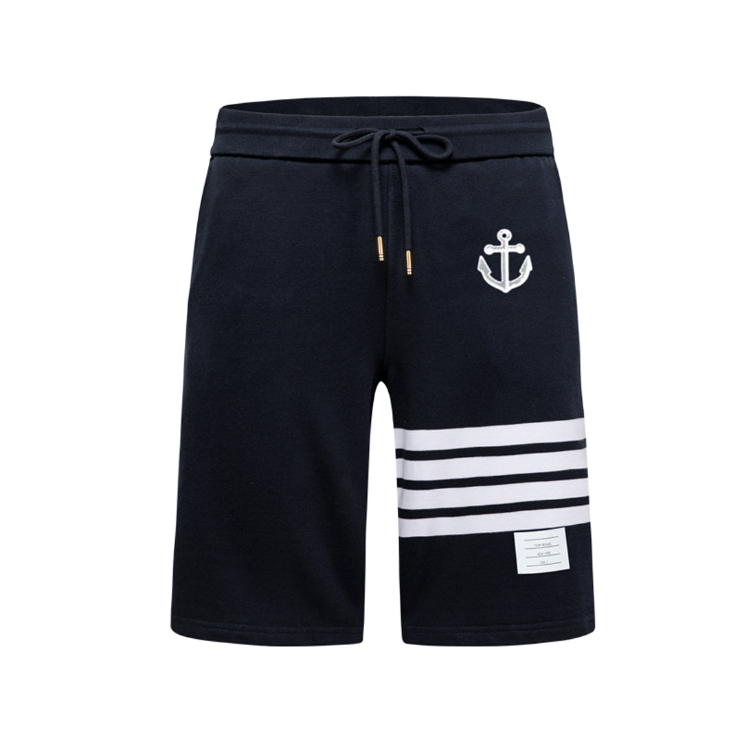 Thom BrowneMen's Sports Shorts - 100% Cotton Made in Japan with 4-Bar Detail