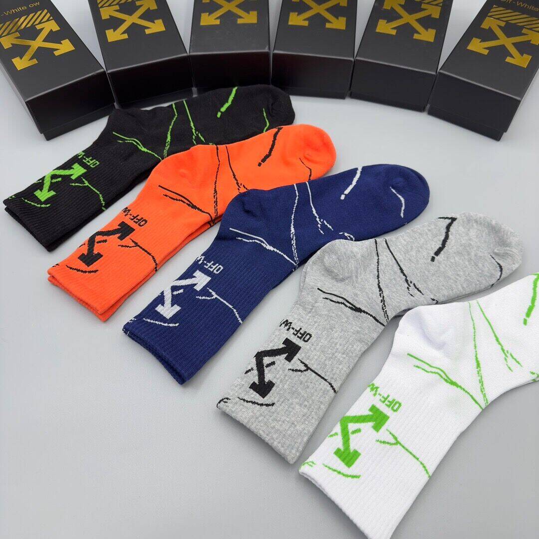 OFF-WHITEPure Cotton Mid-Length Socks