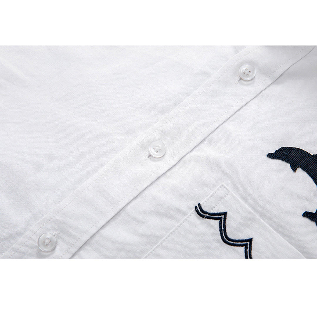 Men's Casual Oxford Shirt - 100% Cotton Button-Front Shirt