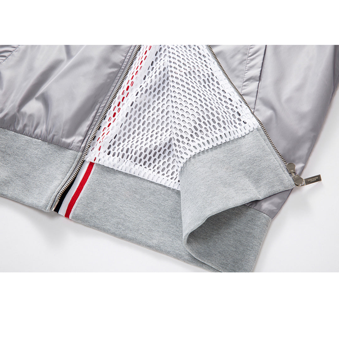 Thom Browne4-Bar Back Stripe Jacket with Signature Grosgrain Detail