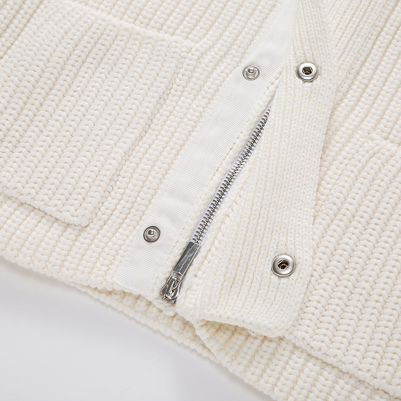 Thom BrowneMen's Classic Zip-Up Hooded Sweater with Drawstring