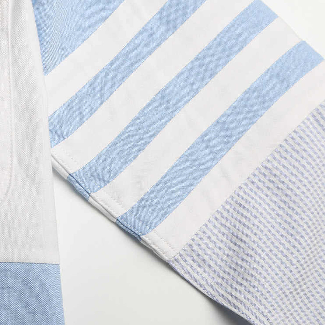 Thom BrowneMen's Business Oxford Shirt - 100% Cotton Button-Front Dress Shirt