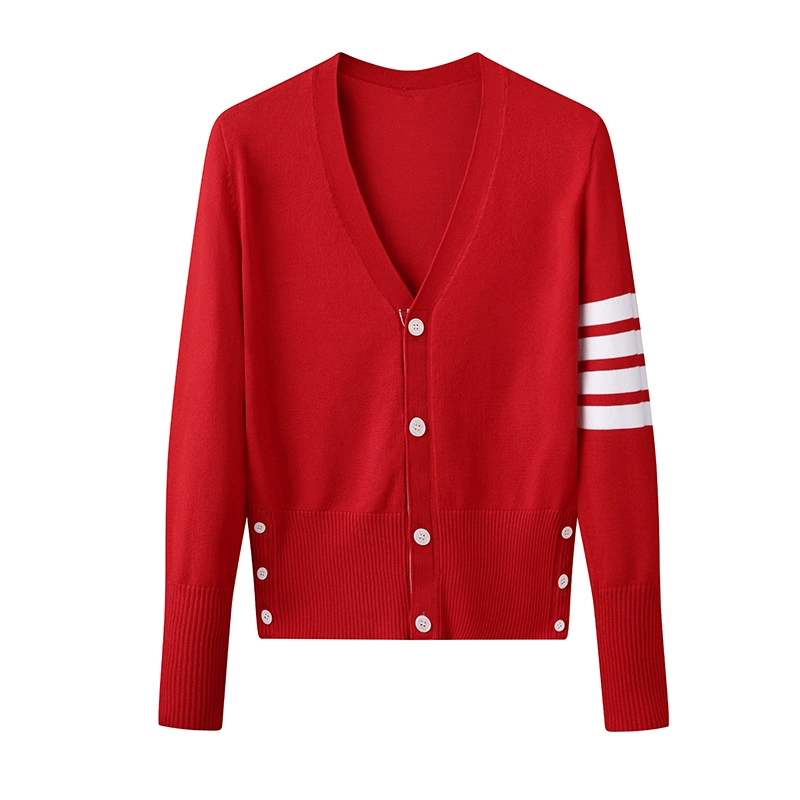 Thom BrowneV-Neck Knitted Cardigan