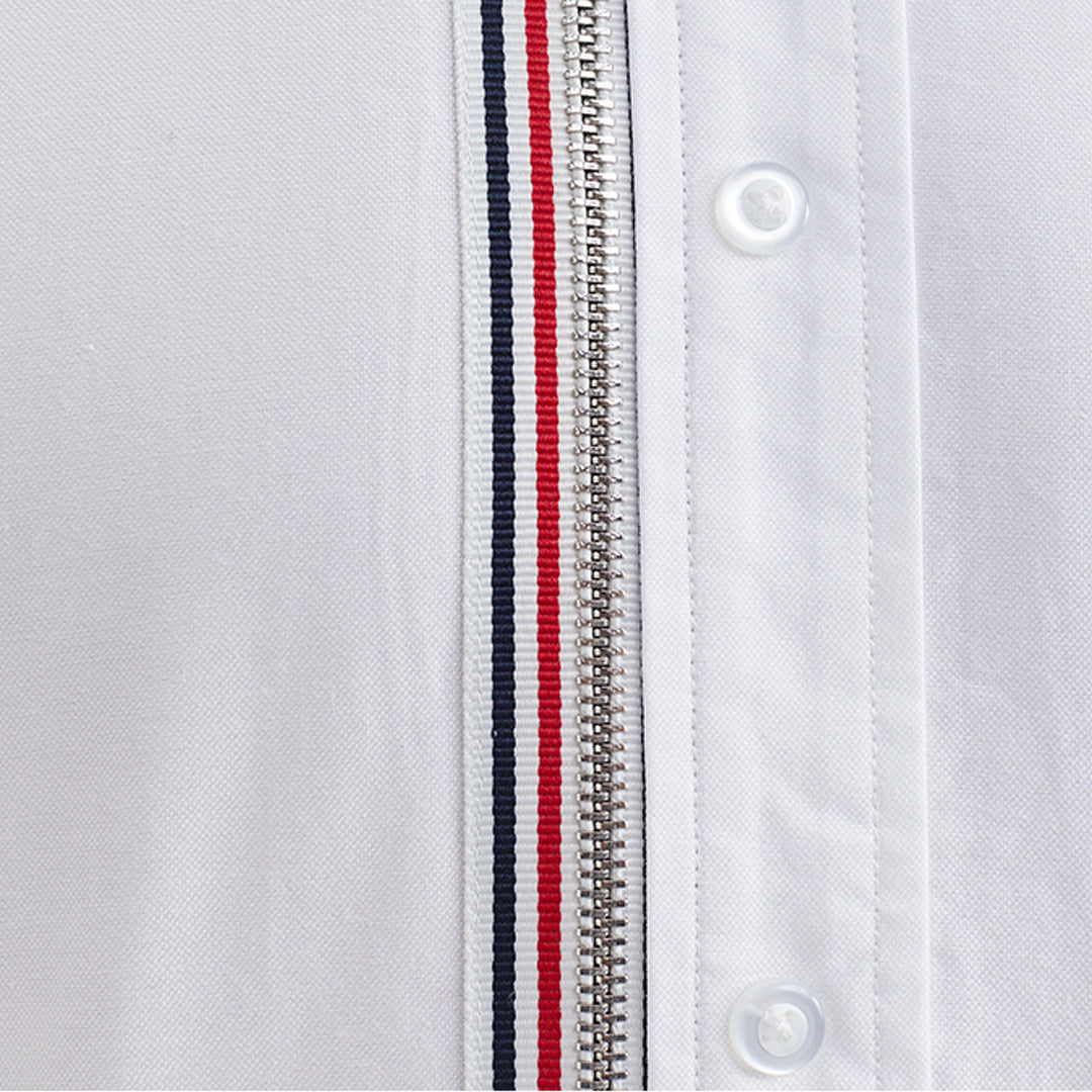 Thom BrowneMen's Business Oxford Shirt - 100% Cotton Button-Front Dress Shirt