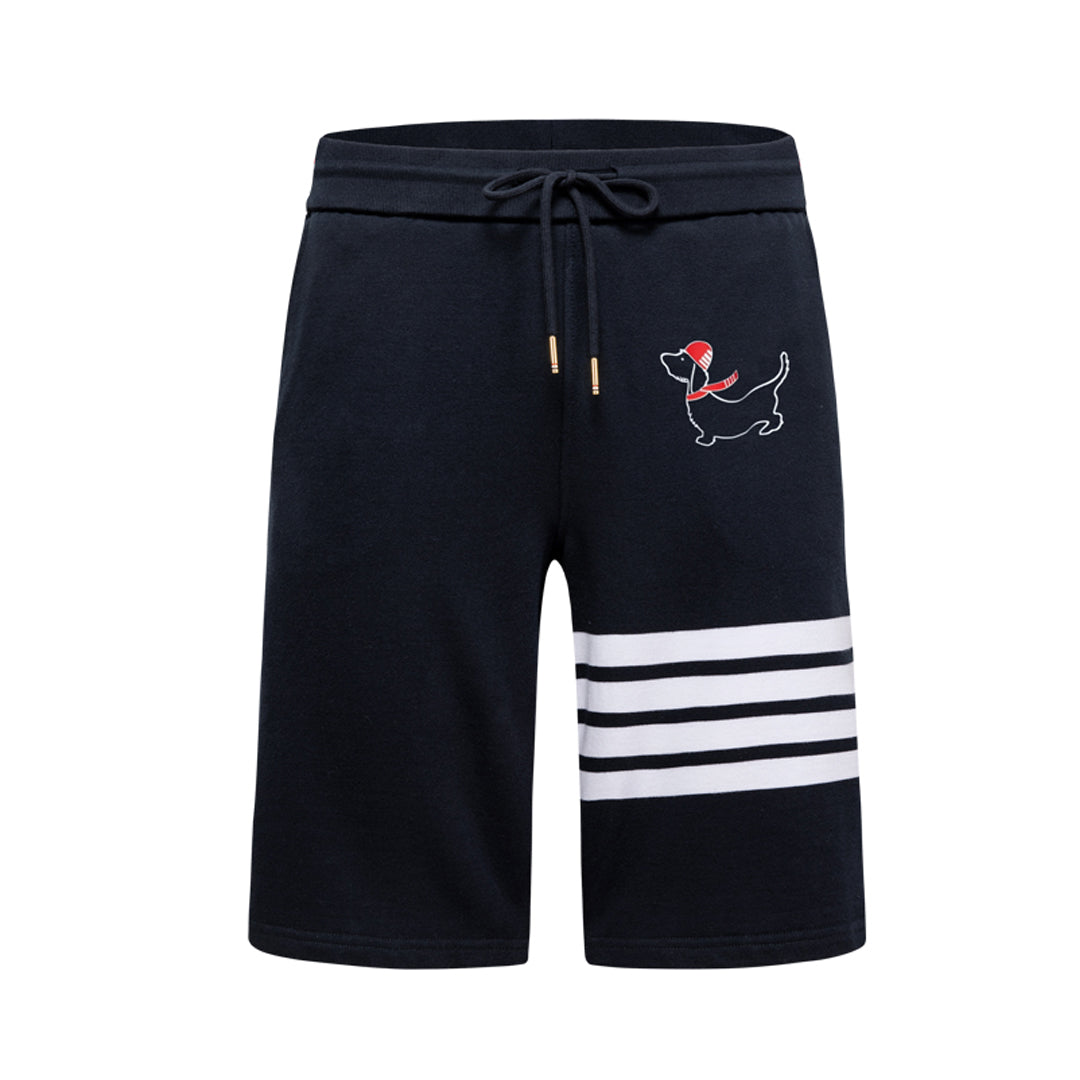 Thom BrowneMen's Sports Shorts - 100% Cotton Made in Japan with 4-Bar Detail