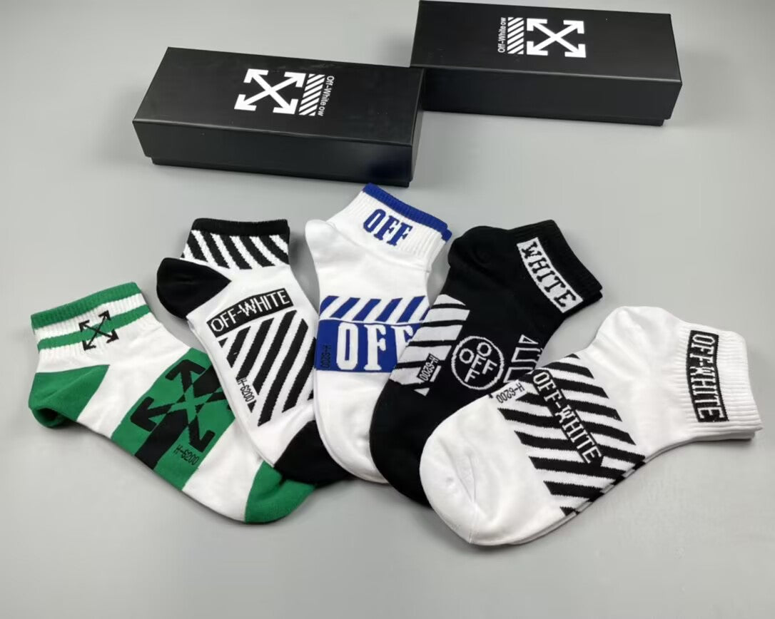 OFF-WHITEPure cotton low-cut socks