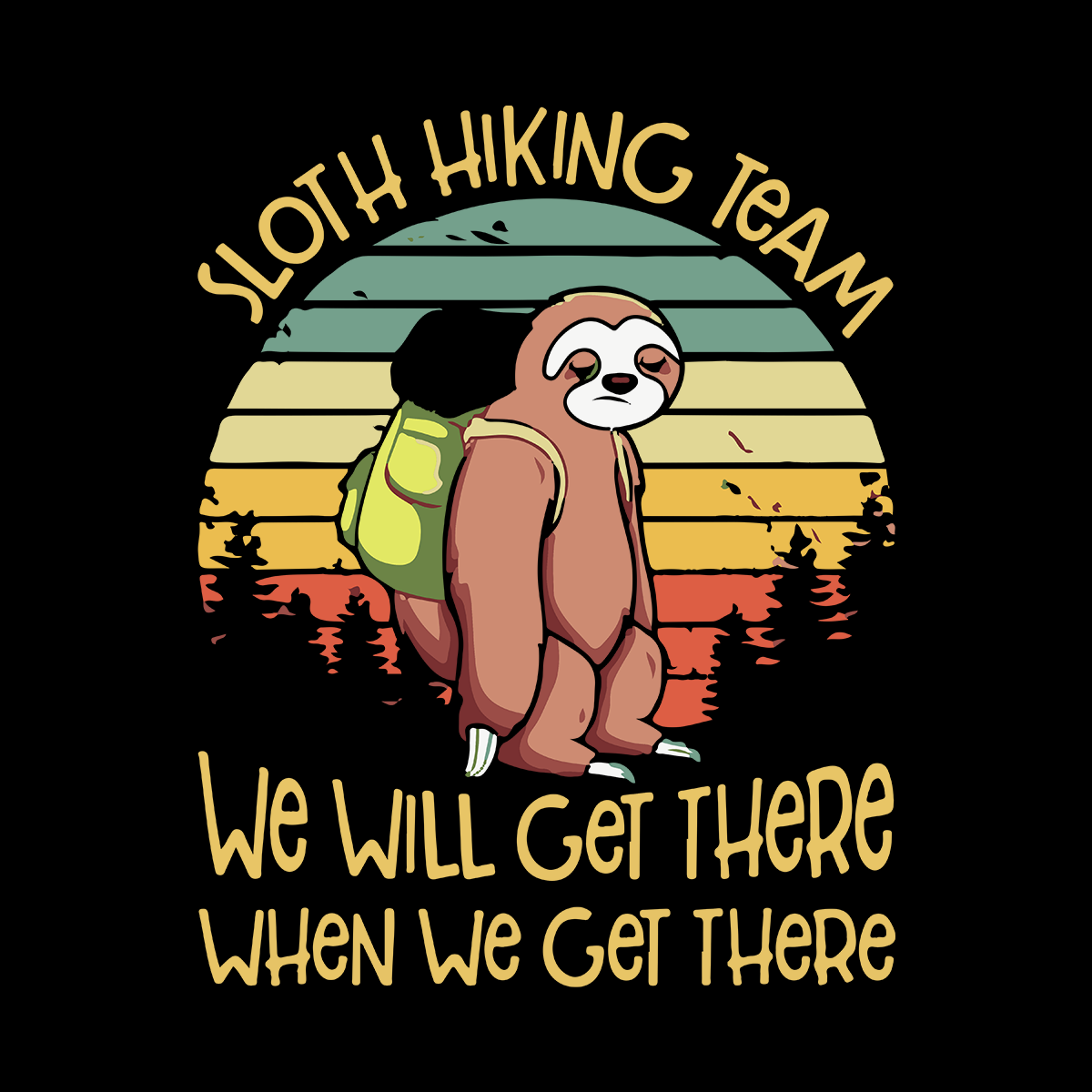 Funny Sloth Hiking Team