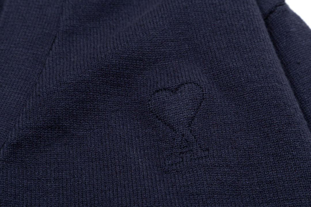 AMI PARISCotton & Wool Cardigan - Premium Blend Knitwear
