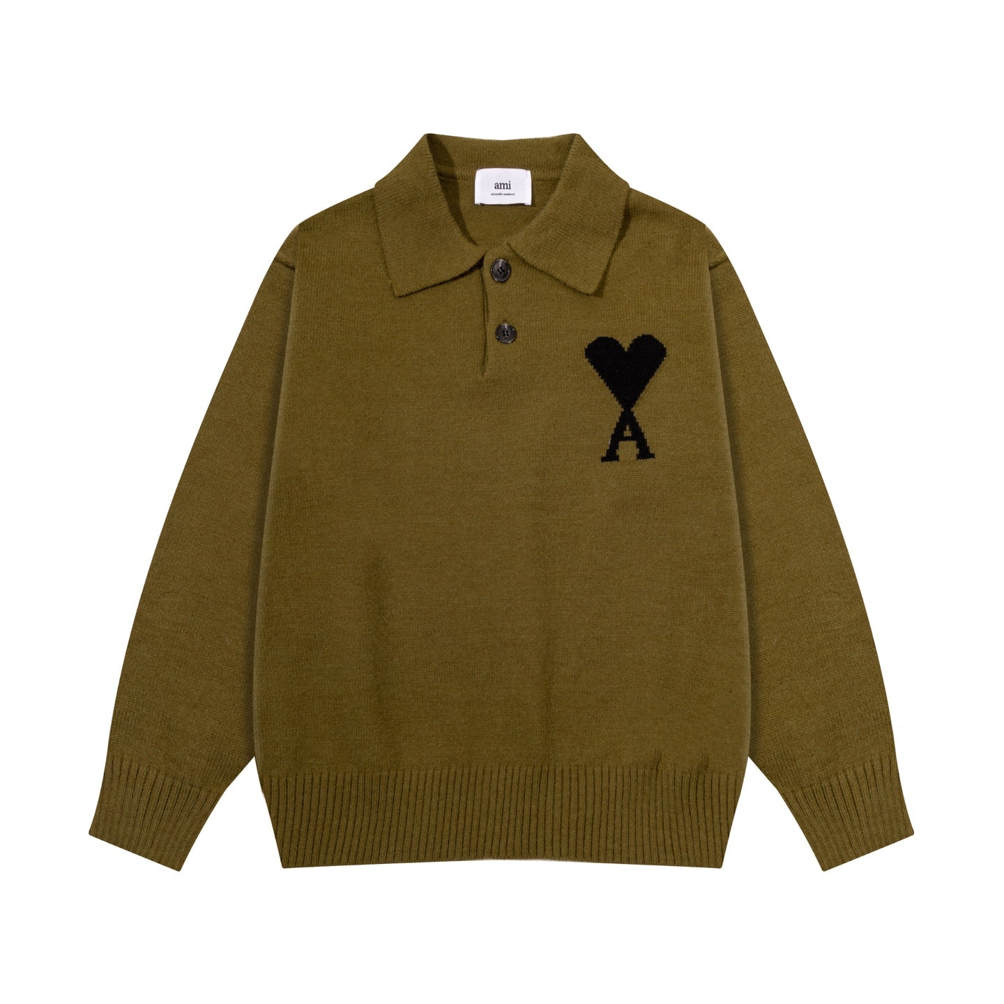 AMI PARISCotton & Wool Sweater - Premium Blend Knitwear