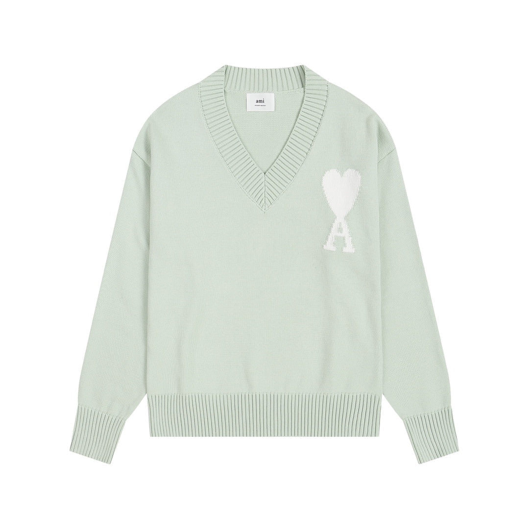 AMI PARIS Cotton and wool sweater