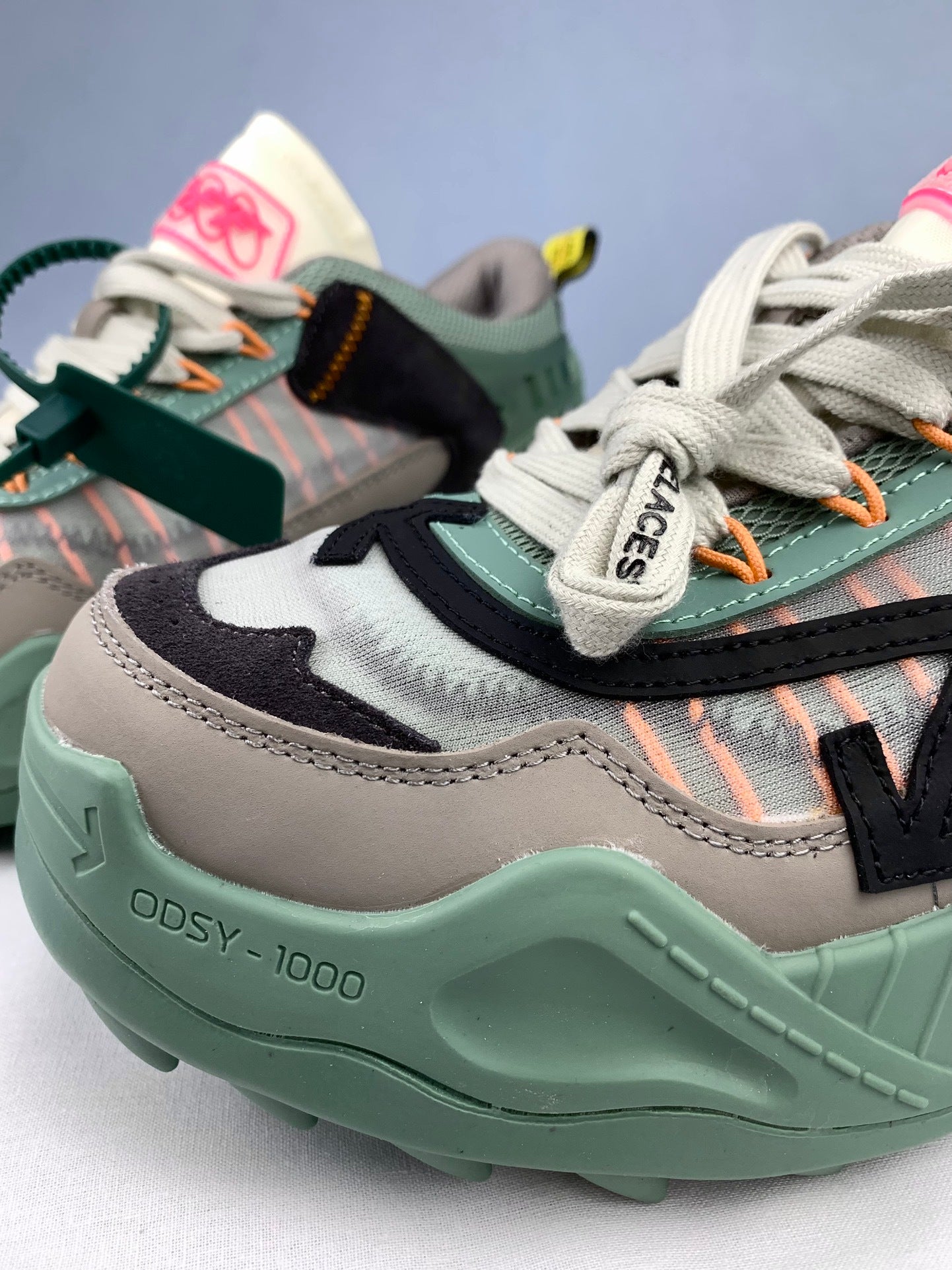 Off-White Grey-Green Sneakers