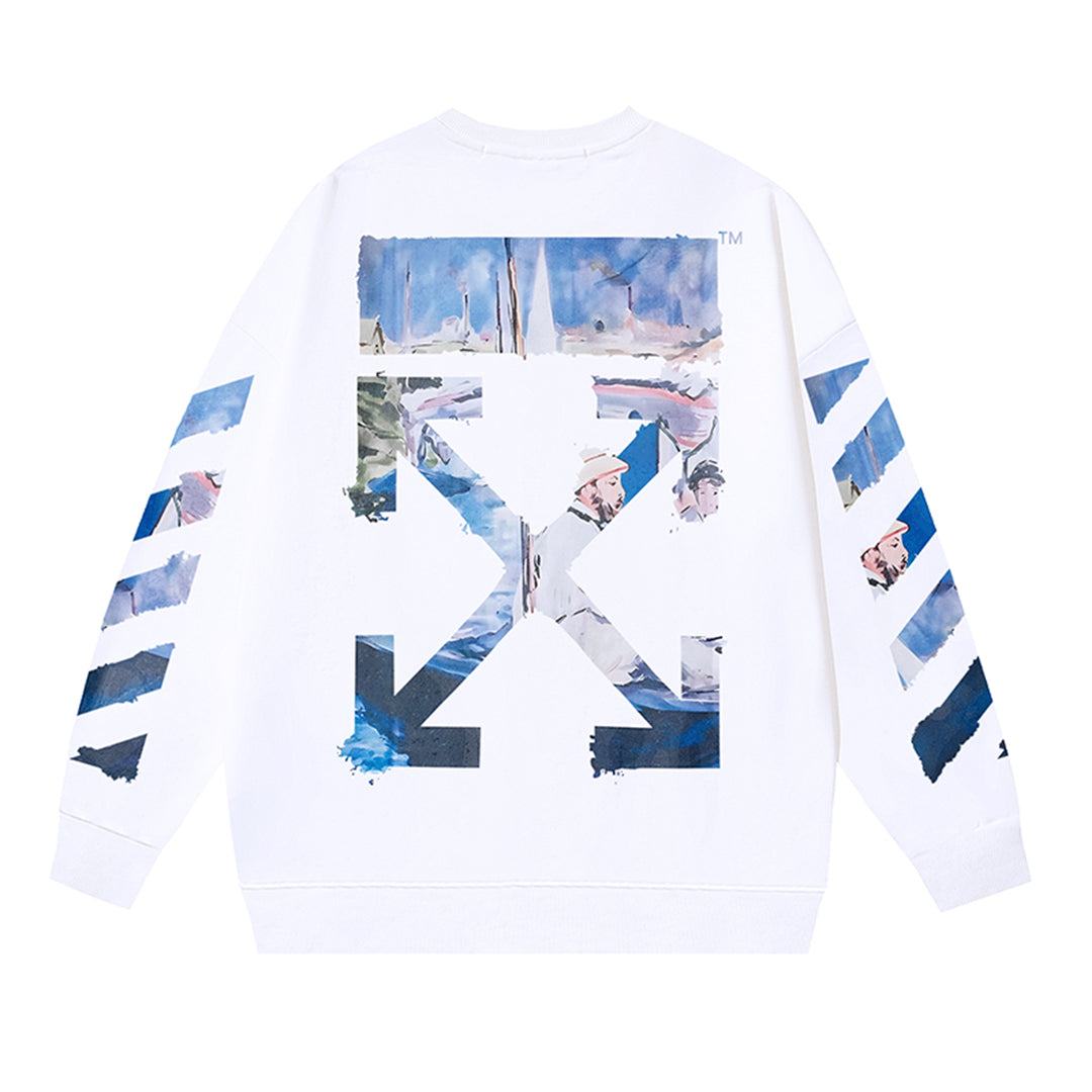 OFF-WHITELogo Print Sweatshirt - Premium Cotton Casual Streetwear