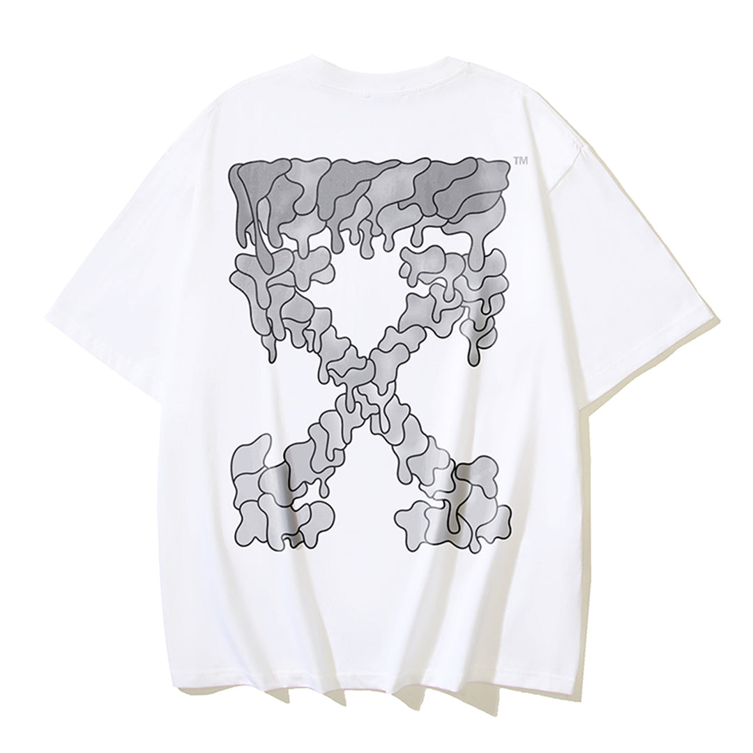 OFF-WHITEPrint Cotton T-Shirt - Colorblock Streetwear Collection