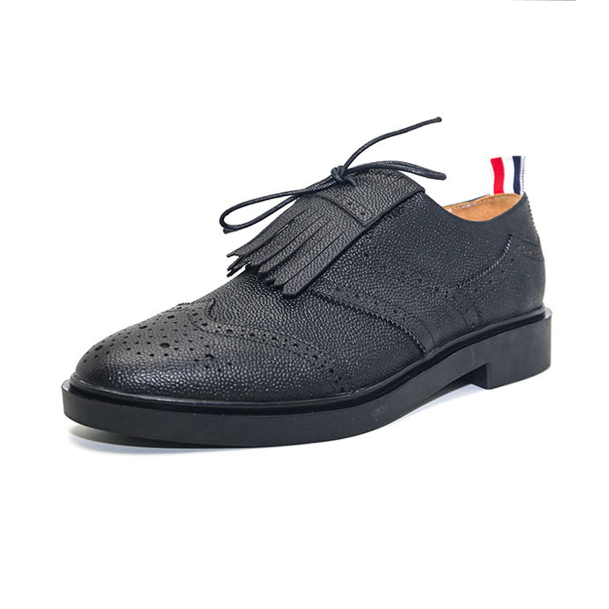 Thom BrowneMen's Premium Business Leather Shoes with Grosgrain Buckle - Executive Style