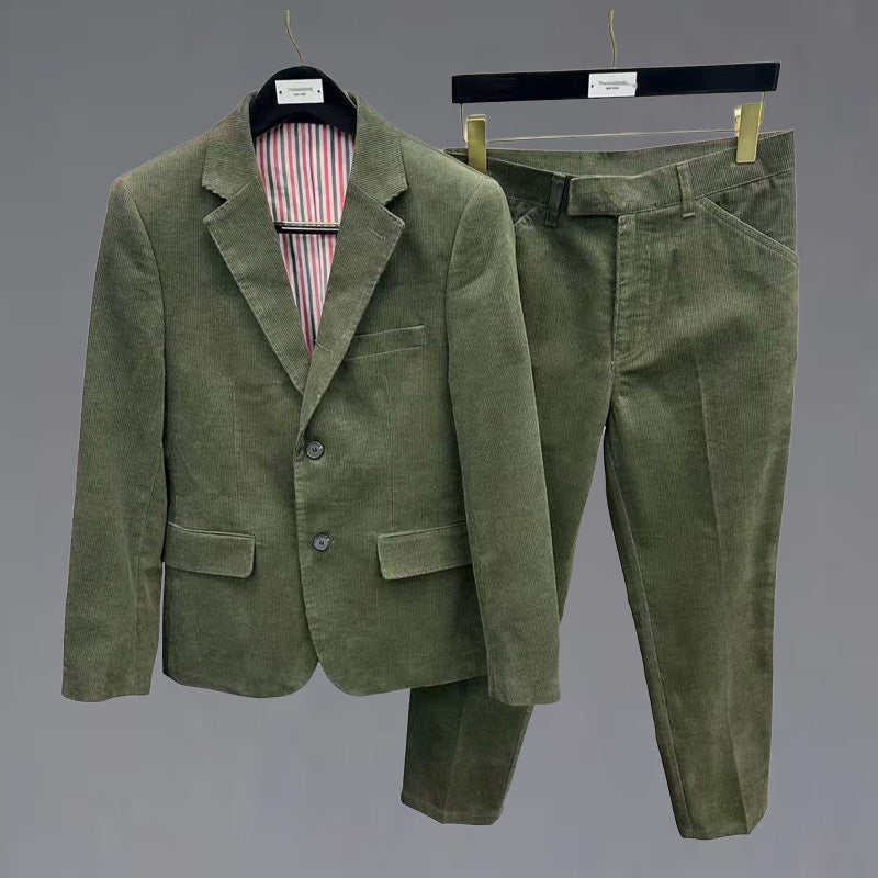 Corduroy cropped trousers