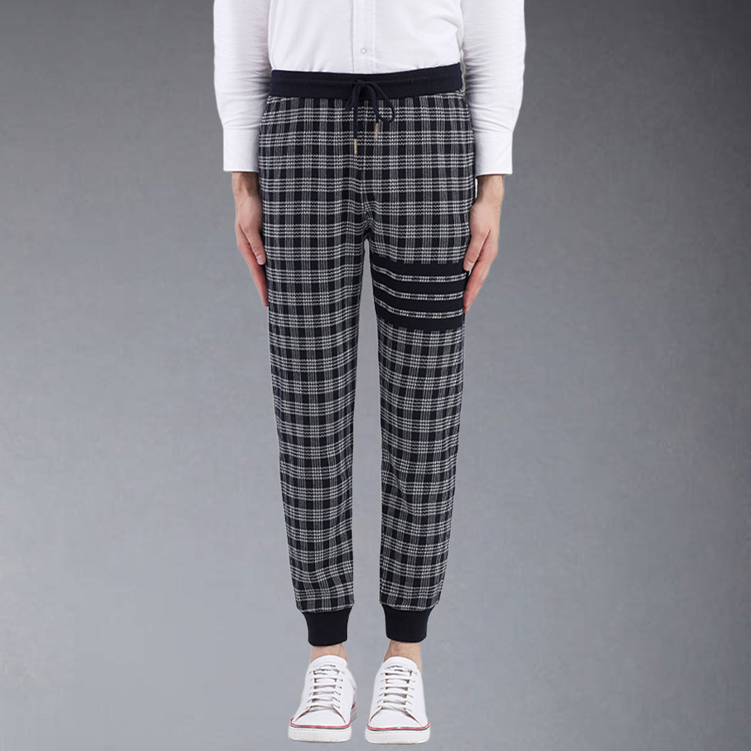 Thom BrowneUnisex Sports Pants - 100% Cotton with 4-Bar Stripe Detail