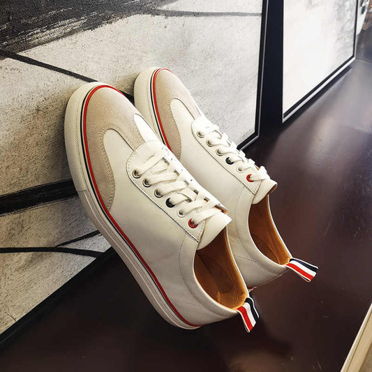 Thom BrownePremium White Leather Dress Shoes - Classic Craftsmanship