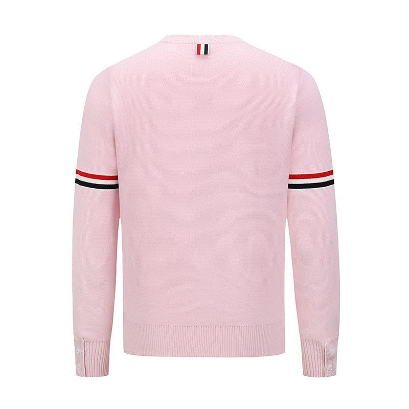 Cotton Crew Neck Sweater - Premium Button-Up Cardigan (4 Colors)
