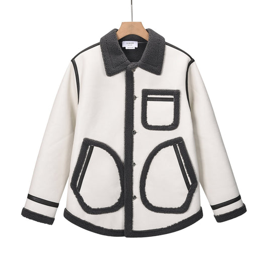 Patchwork Design Jacket | Polyester Construction | Signature Detail
