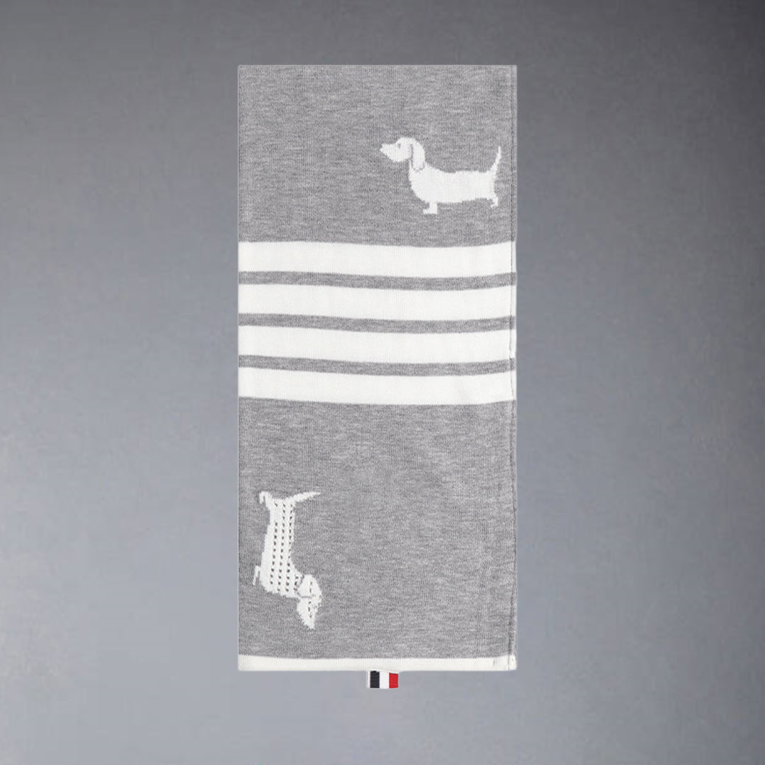 Thom BrownePremium 100% Cotton Scarf - Unisex Japanese Crafted Winter Accessory