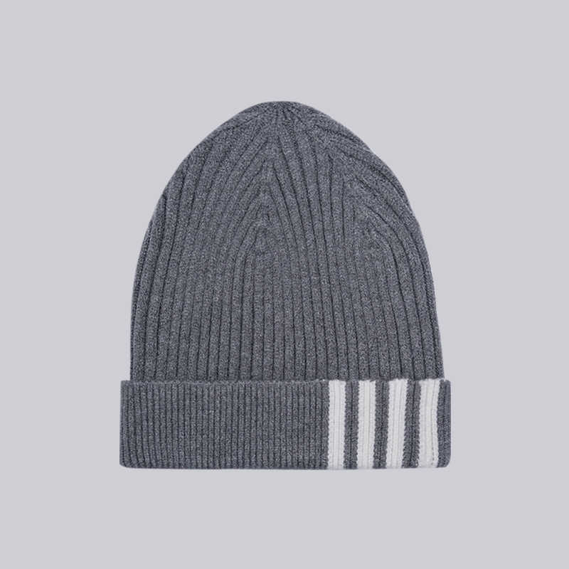 Thom BrownePremium 100% Cotton Knitted Beanie - Japanese Craftsmanship (Unisex)