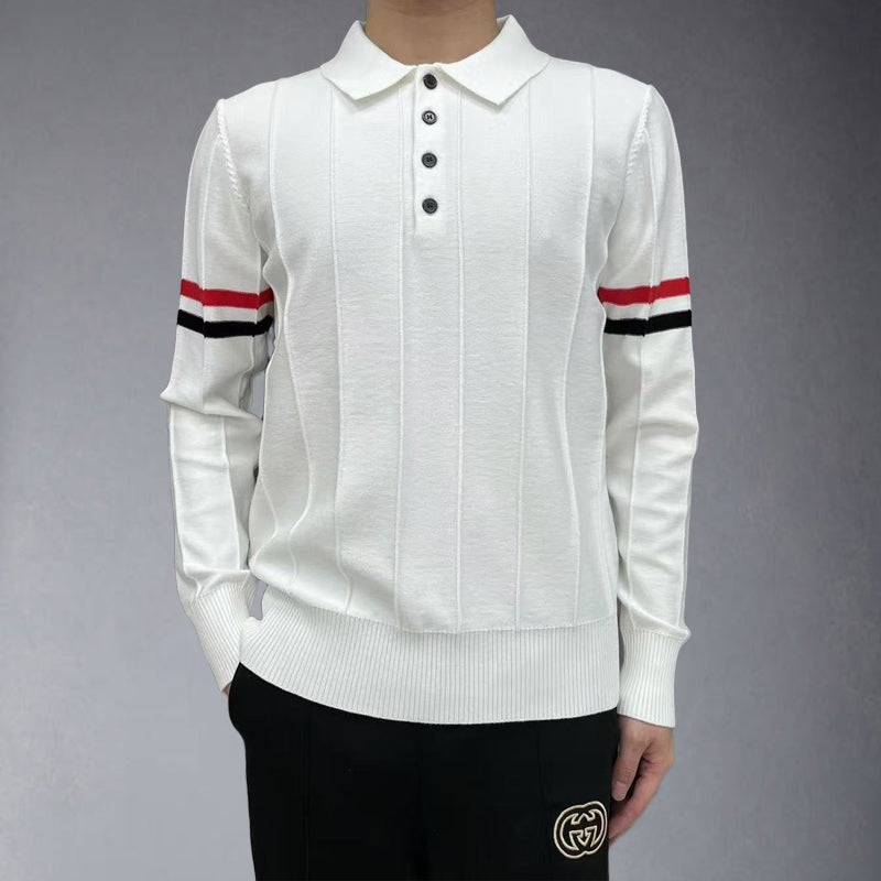 Thom BrowneClassic V-Neck Knitted Cardigan Sweater