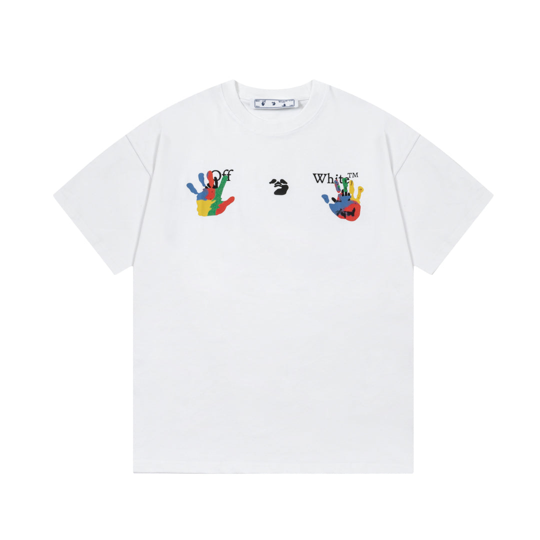 OFF-WHITEArrow Logo Cotton T-Shirt - Neutral Tones Collection