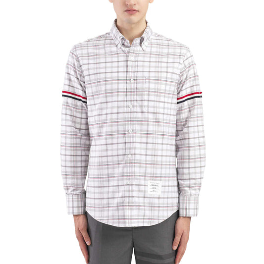 Men's 100% Cotton Checkered Business Shirt - Classic Plaid Dress Shirt in Gray, Blue & Black