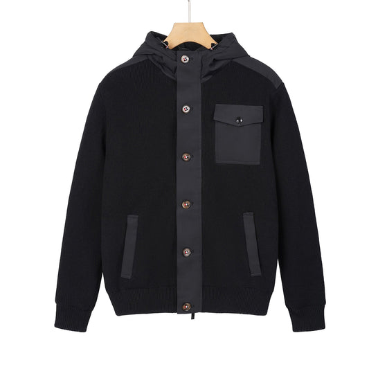 Thom BrowneHooded Down Jacket | White Duck Down | Signature Grosgrain Detail