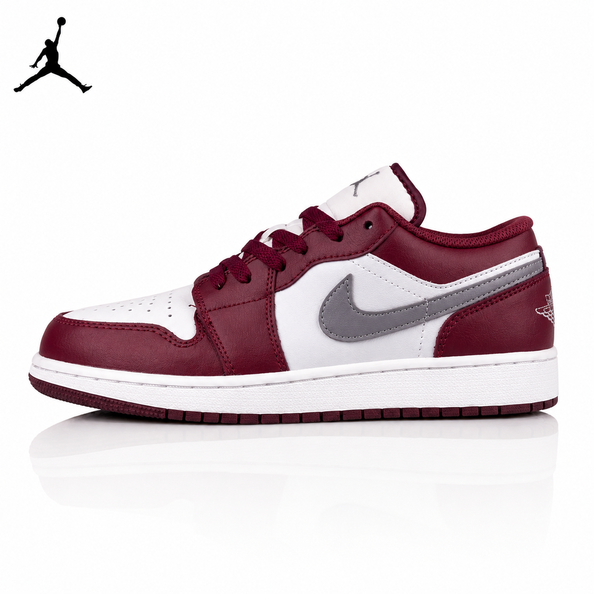 Air Jordan 1 Low Team Red/Metallic Silver 553558-615