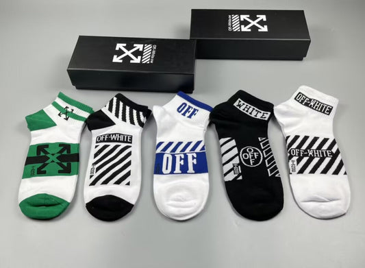 OFF-WHITE Pure cotton low-cut socks