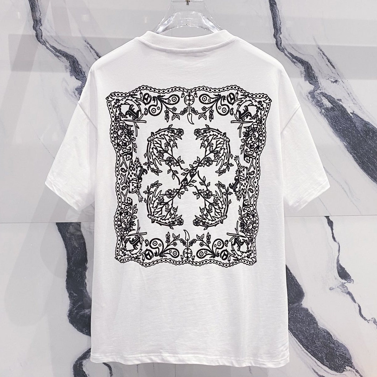 OFF-WHITEArrow Logo Cotton T-Shirt - Monochrome Edition