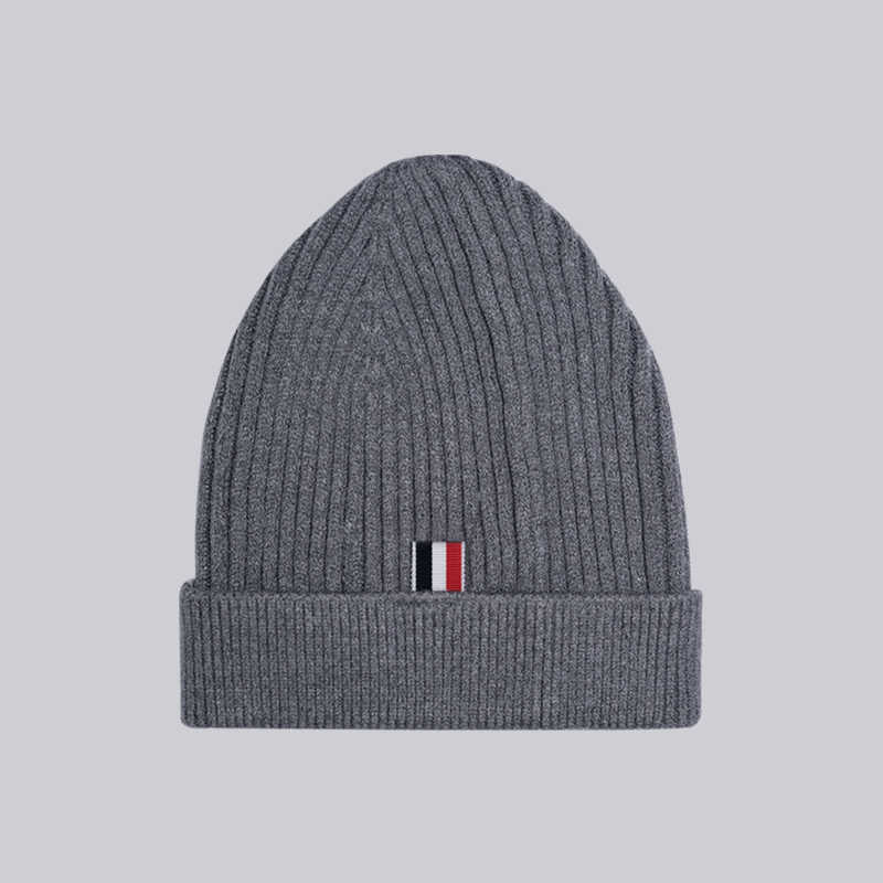 Thom BrownePremium 100% Cotton Knitted Beanie - Japanese Craftsmanship (Unisex)