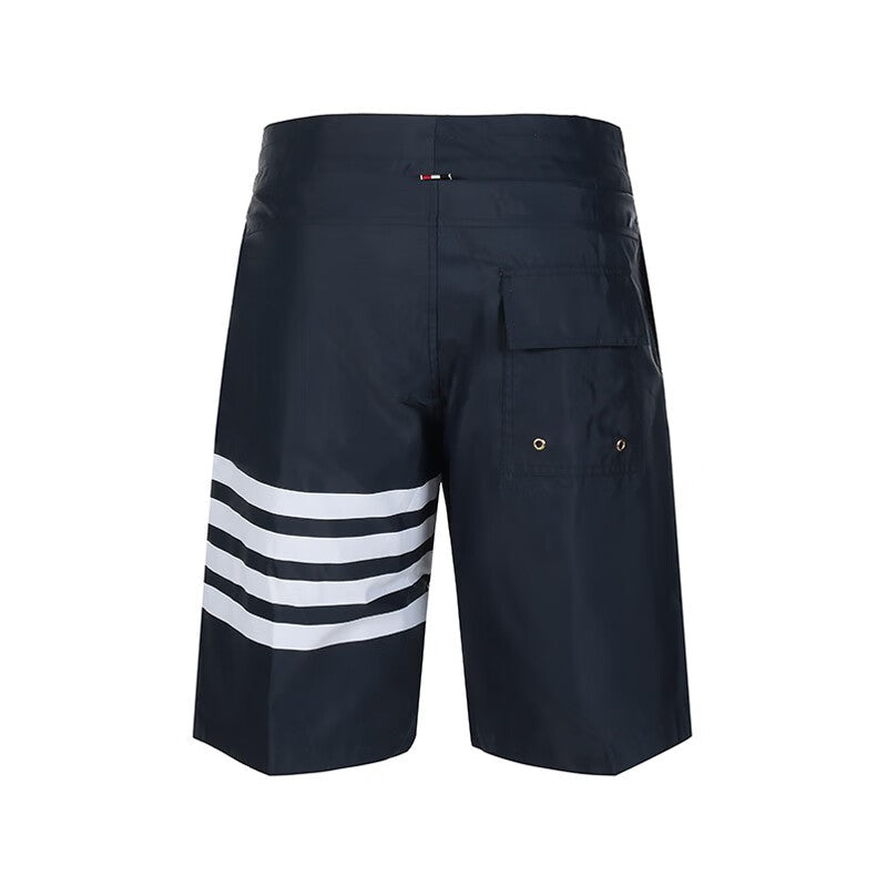 Thom BrowneMen's Sports Shorts - 100% Polyamide with 4-Bar Stripe Detail