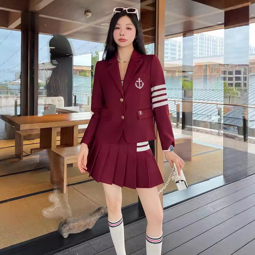 Thom BrowneWomen's Suit Jacket & Skirt Set - Button Front | Japanese Made