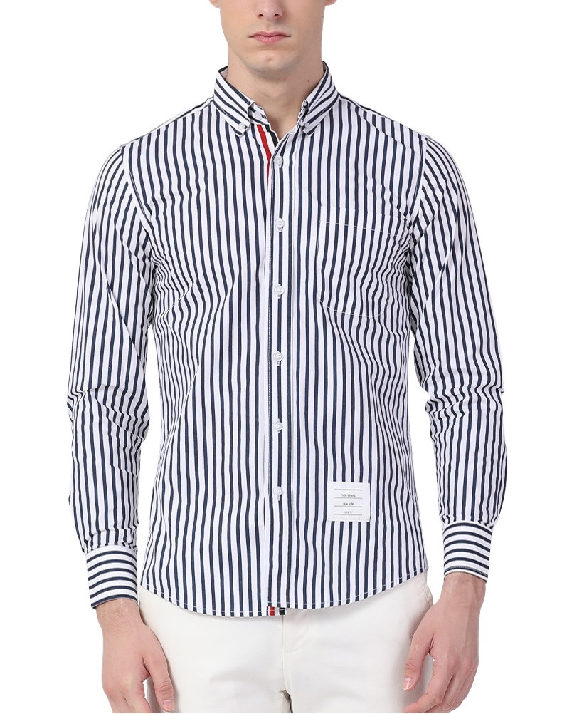 Thom BrowneMen's Oxford Elastic Business Shirt - Premium Cotton Dress Shirt