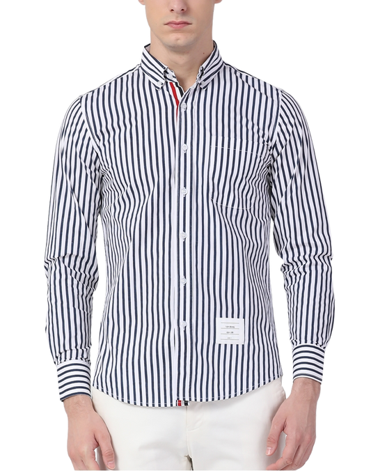 Thom BrowneMen's Oxford Elastic Business Shirt - Premium Cotton Dress Shirt