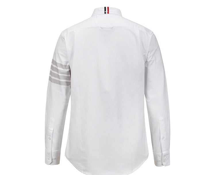 Thom BrowneMen's Oxford Elastic Business Shirt - Premium Cotton Dress Shirt