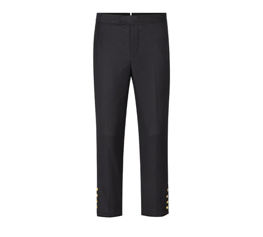 Thom BrowneMen's Casual Trousers - 90% Wool with Adjustable Backstrap