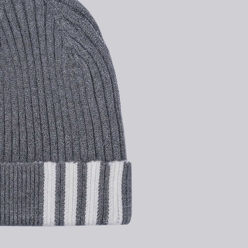 Thom BrownePremium 100% Cotton Knitted Beanie - Japanese Craftsmanship (Unisex)
